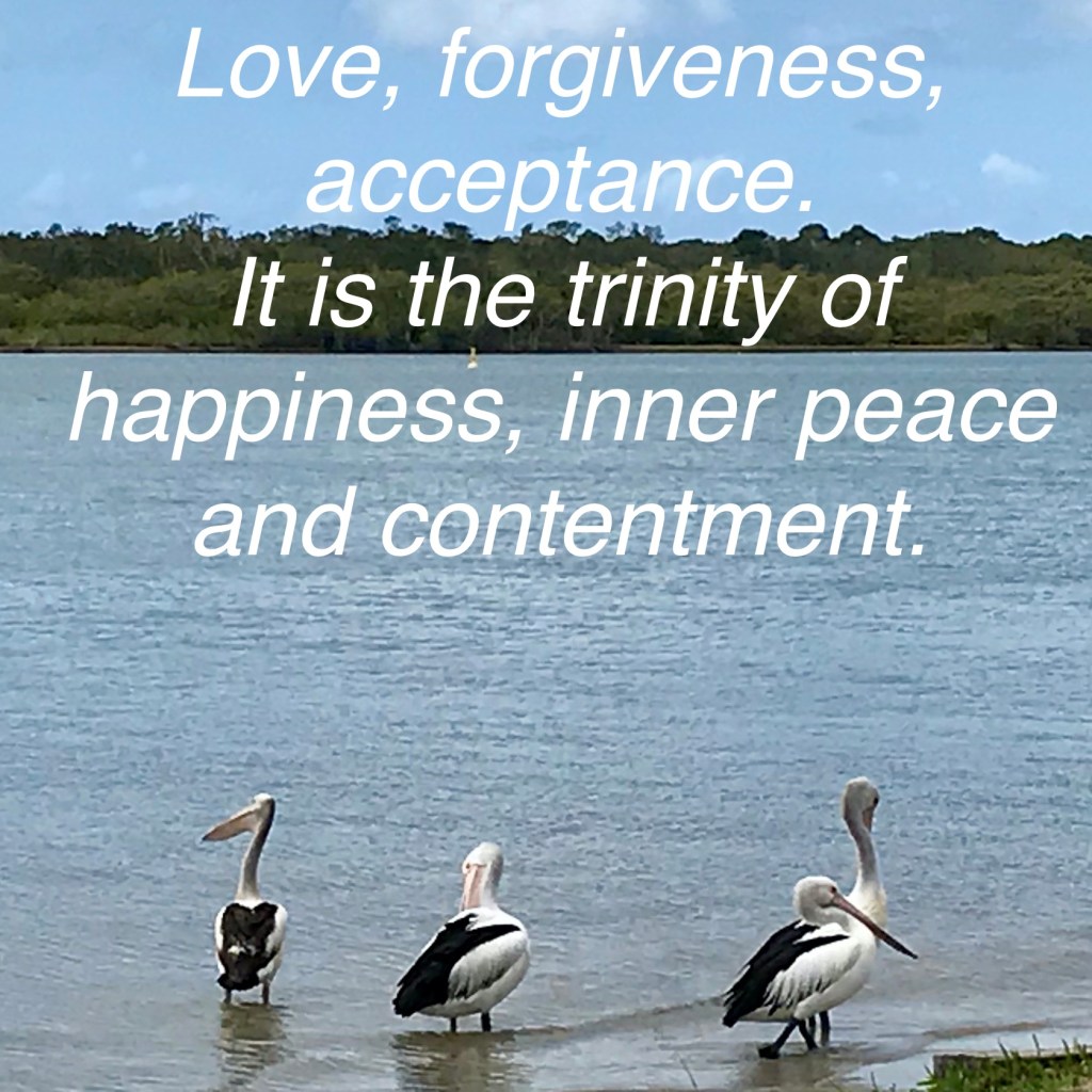 Love, forgiveness, acceptance. It is the trinity of happiness, inner peace and contentment. Noosaville (c) Finfinnews